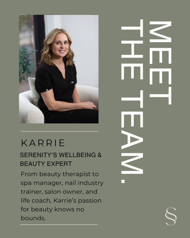 🎉 Meet the Team: Karrie 🎉

Introducing Karrie, our incredibly talented Wellbeing, Beauty & Skin Expert! 

With an impressive career journey from beauty therapist to spa manager, nail industry trainer, salon owner, and even life coach, Karrie’s passion for the beauty industry is truly limitless. Her expertise spans skin, nails, brows, and inner body health. But what sets her apart is her genuine ability to connect with people. 

Karrie is deeply committed to creating a safe, welcoming space where clients feel heard, understood, and cared for. She ensures that every treatment is tailored to individual needs and concerns.

Her favourite treatments? Karrie swears by a powerful combination of micro-needling, the brand-new Exilis, and Dermalux light therapy to achieve the best possible results for her client’s skin.

Fun fact: Karrie loves dancing on tables! 💃🕺

Come and experience Karrie's expert touch at Serenity! ✨

#MeetTheTeam #SerenitySkinClinic #TailoredCare #SkinSpecialist #BeautyExpert